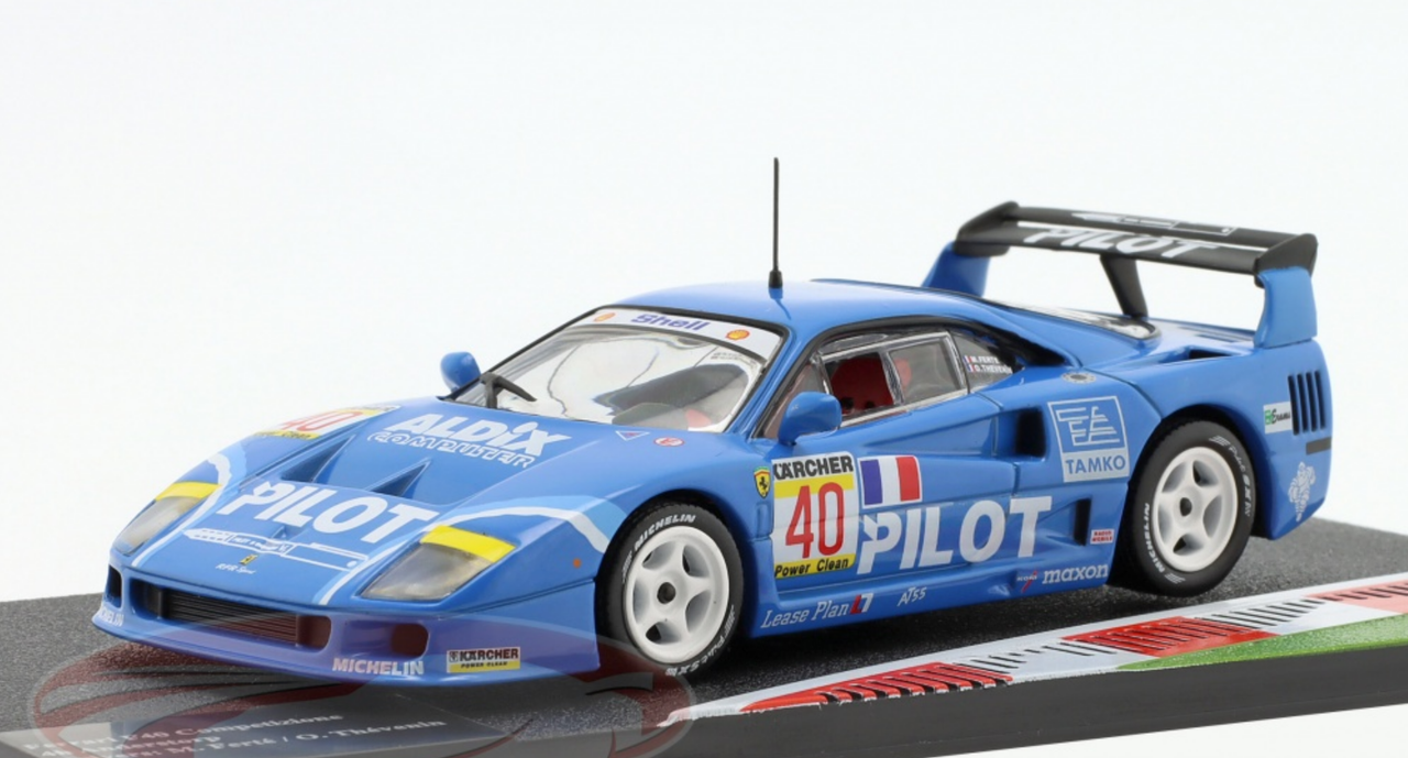 1/43 Altaya 1995 Ferrari F40 Competizione #40 4h Anderstorp Pilot Aldix  Racing Michel Ferté