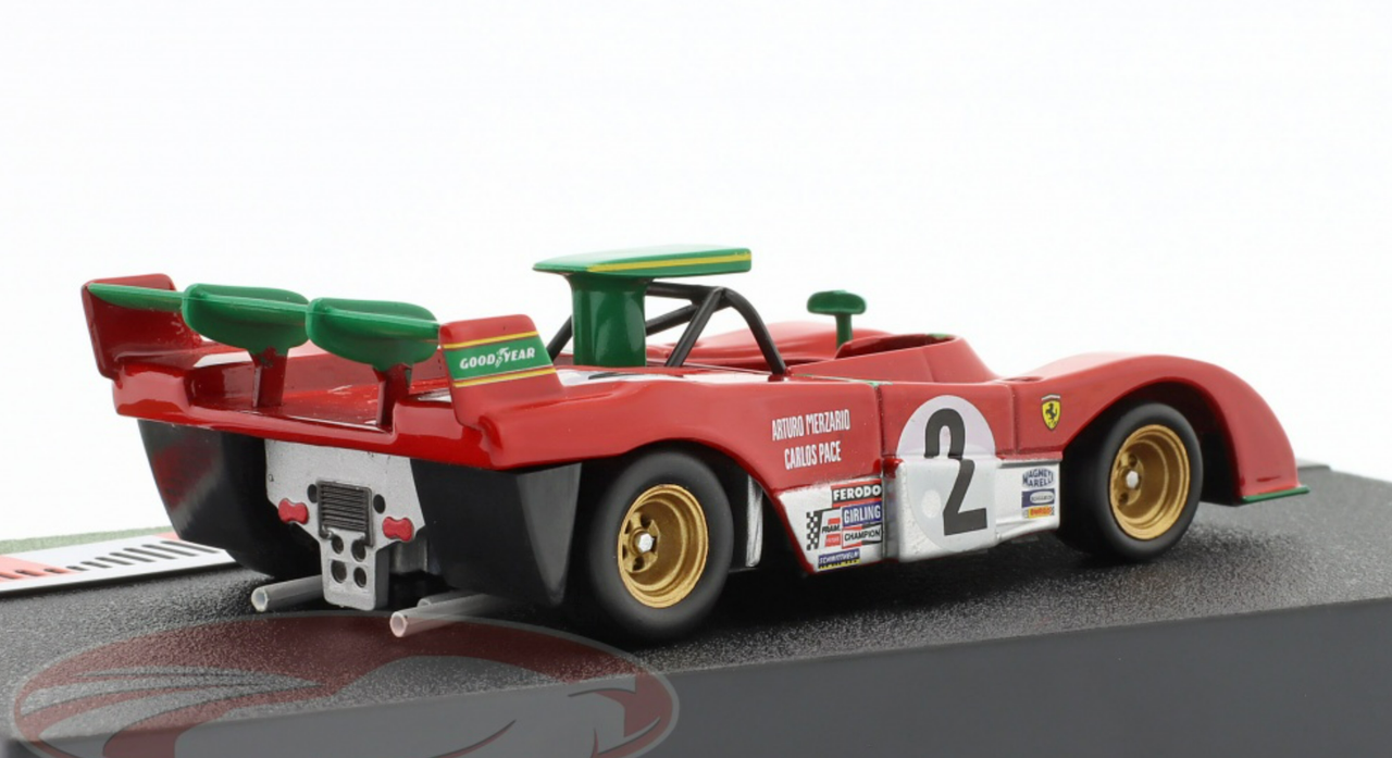 1/43 Altaya 1973 Ferrari 312 P #2 1000km Zeltweg SpA Ferrari SEFAC Arturo Merzario, Carlos Pace Car Model