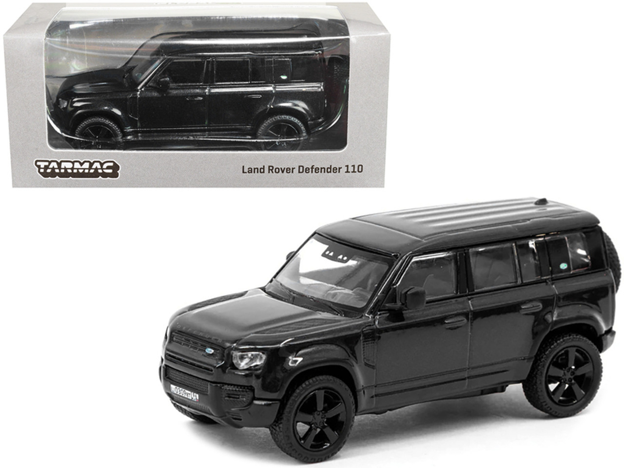 1/64 Tarmac Works Land Rover Defender 110 (Black Metallic) Diecast Car Model
