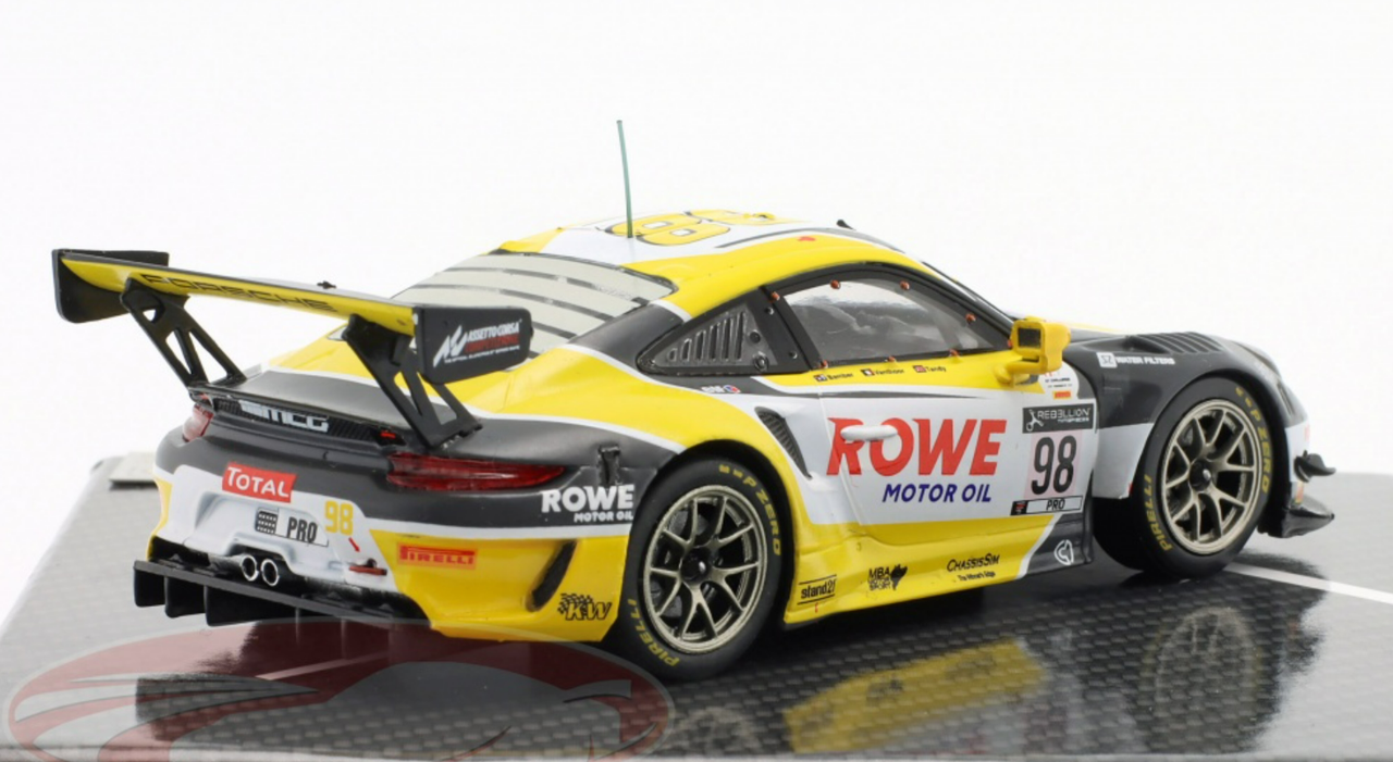 1/43 Ixo 2020 Porsche 911 GT3 R #98 Winner 24h Spa Rowe Racing Earl Bamber, Nick Tandy, Laurens Vanthoor Car Model