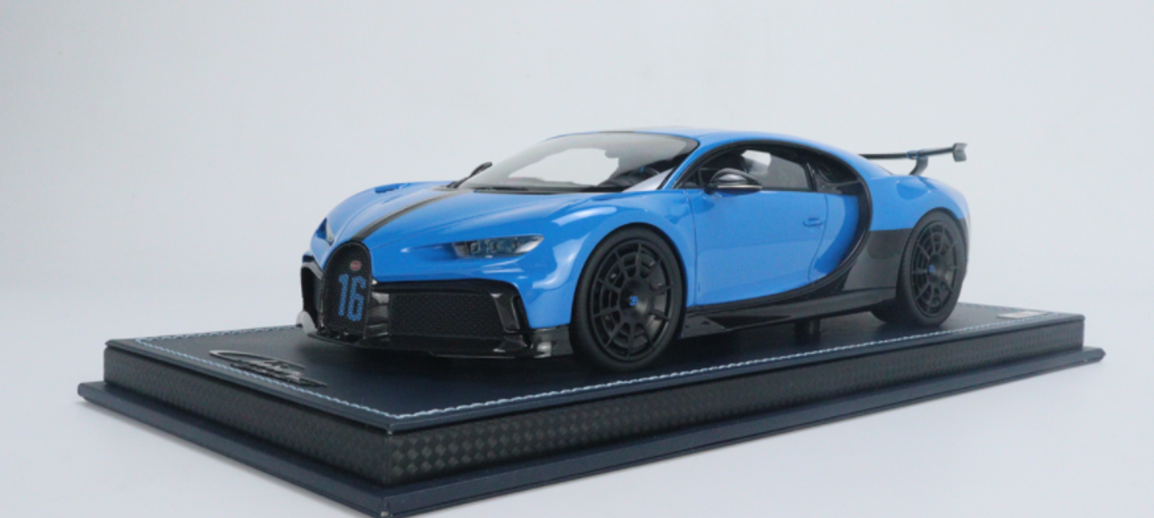 1/18 MR Collection Bugatti Chiron Pur Sport Blue Resin Car Model