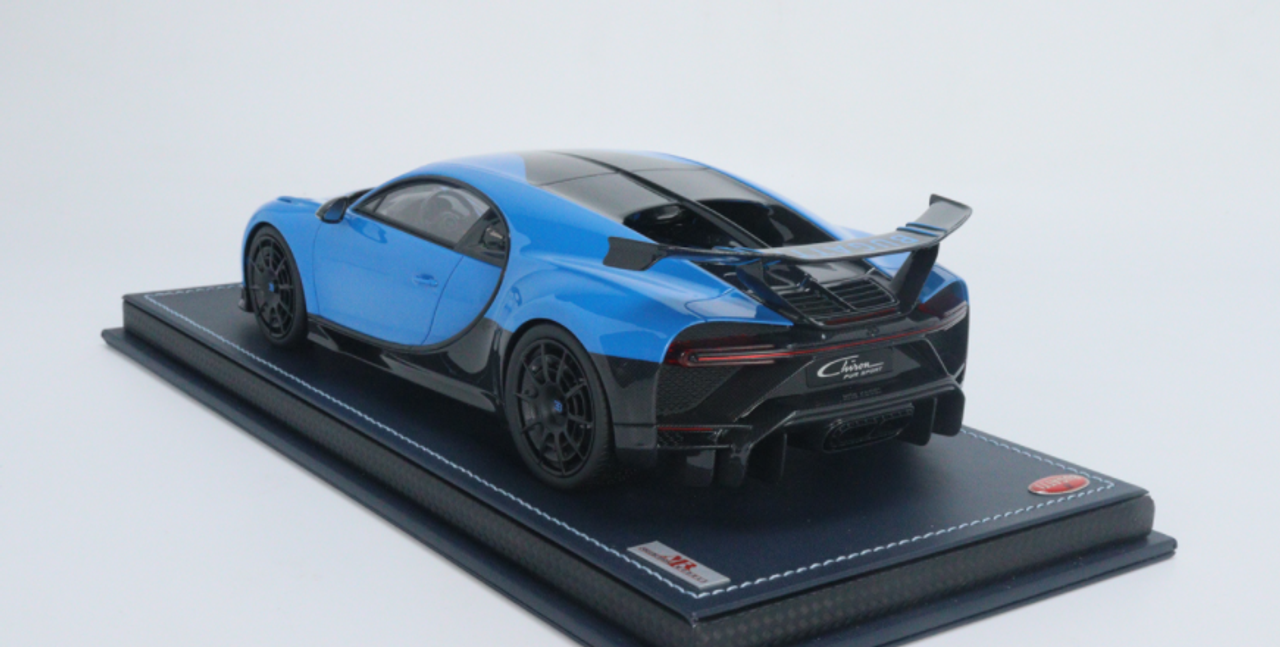 1/18 MR Collection Bugatti Chiron Pur Sport Blue Resin Car Model