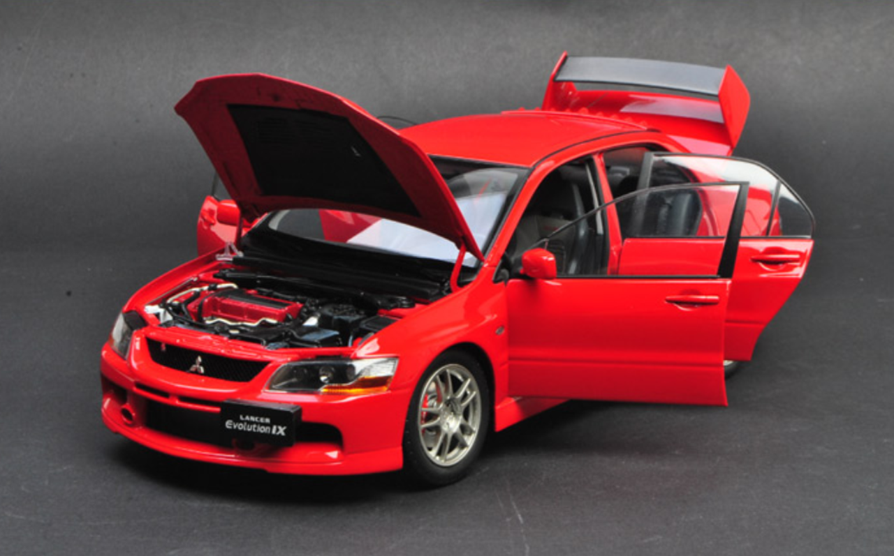 1/18 Super A SuperA Mitsubishi Evo 9 Evo9 Evo IX 9th Generation (Red) Diecast Car Model Limited 999