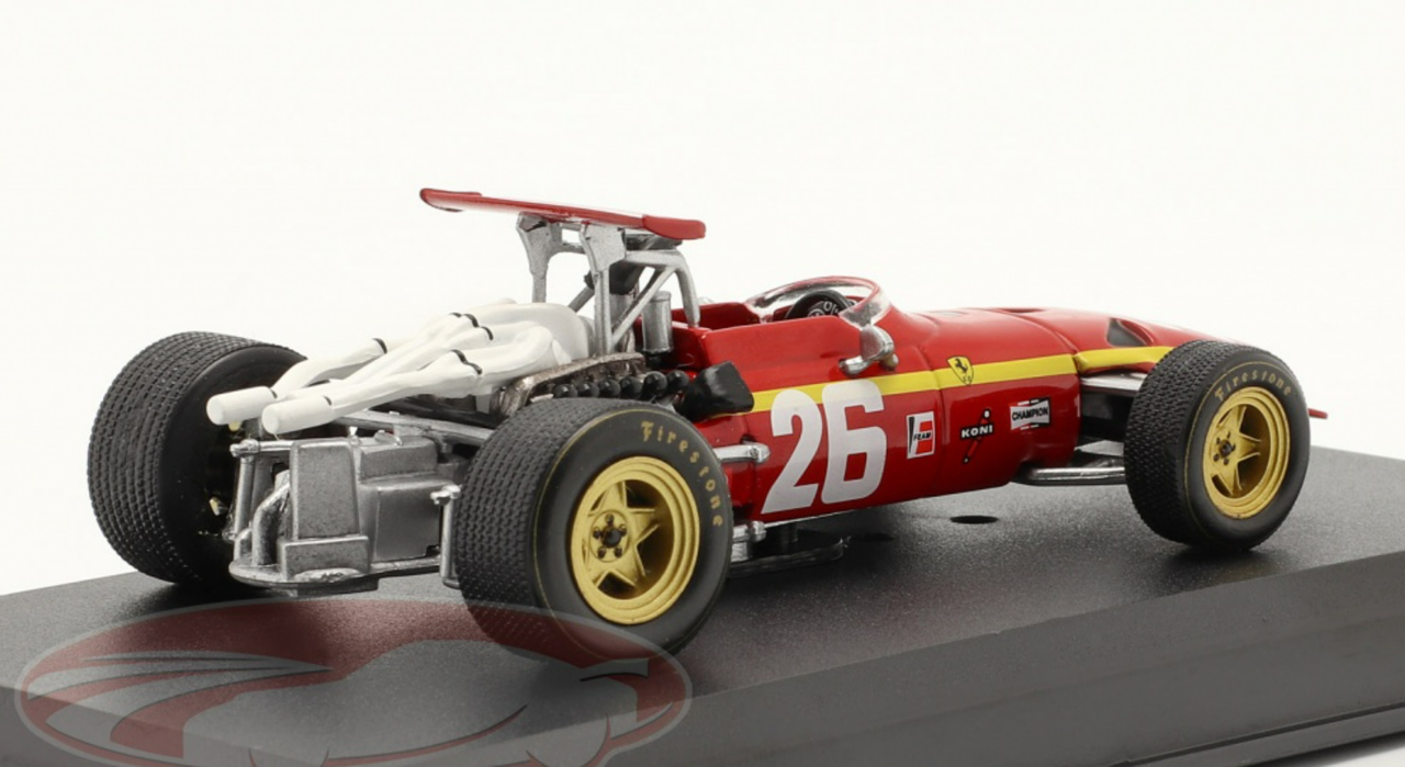 1/43 Altaya 1968 Jacky Ickx Ferrari 312 #26 Winner France GP Formula 1 Car Model