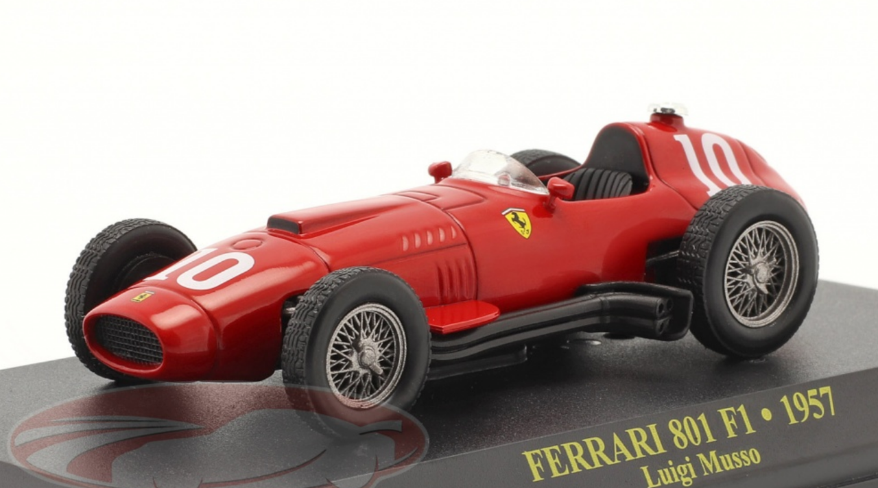 1/43 Altaya 1957 Luigi Musso Ferrari 801 #10 2nd France GP Formula 1 Car Model