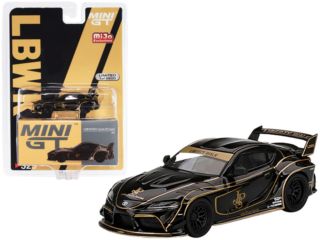 Toyota GR Supra LB Works RHD (Right Hand Drive) Black JPS (John Player  Special) Limited Edition to 3600 pieces Worldwide 1/64 Diecast Model Car  by True Scale Miniatures 