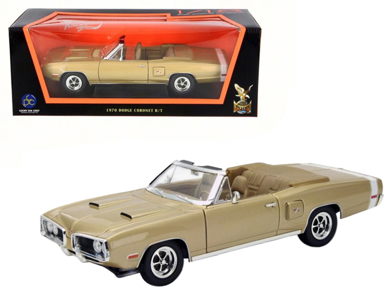 1/18 Road Signature 1970 Dodge Coronet R/T (Gold) Diecast Car Model
