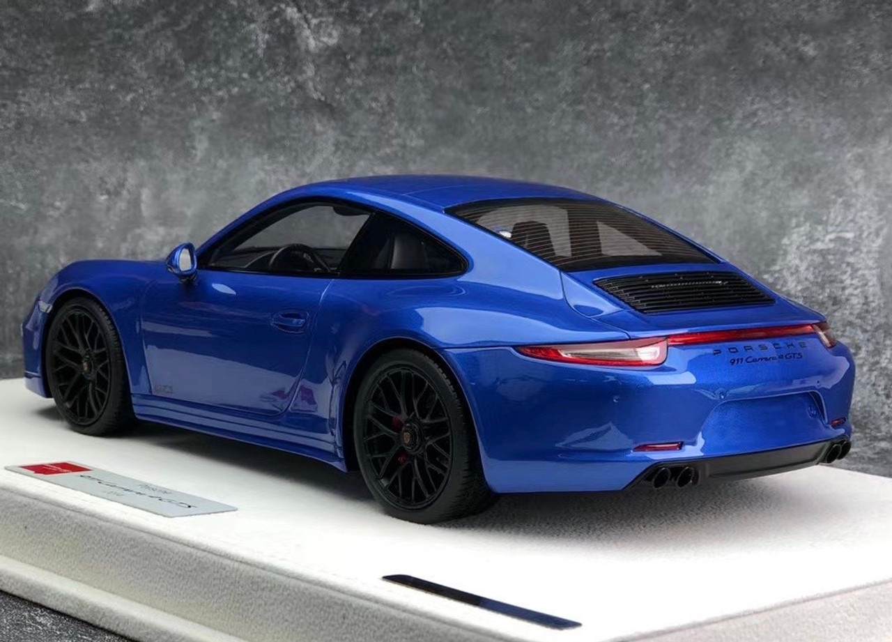 1/18 Makeup 2014 Porsche 911 (991) Carrera 4 GTS (Sapphire Blue Blue  Metallic) Resin Car Model