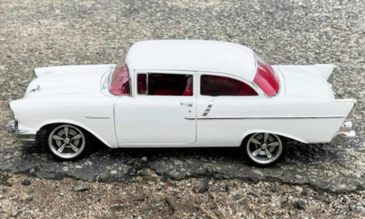 1/18 ACME 1957 Chevrolet 150 Restomod (White) Diecast Car Model Limited 300 Pieces