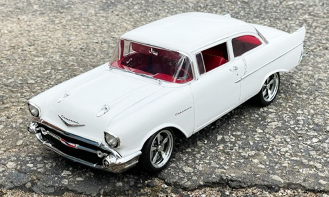 1/18 ACME 1957 Chevrolet 150 Restomod (White) Diecast Car Model Limited 300 Pieces