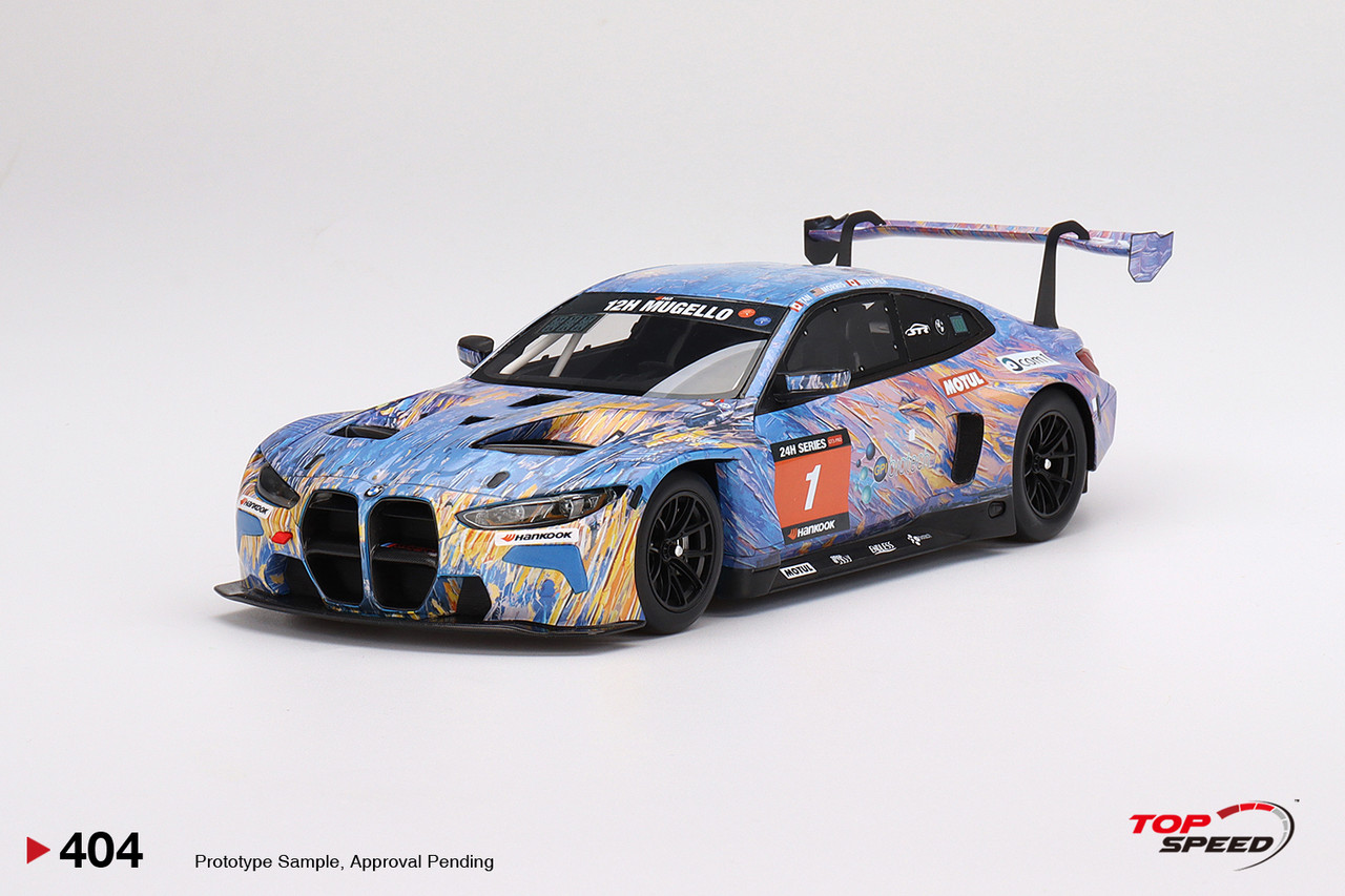 1/18 Top Speed 2022 BMW M4 GT3 #1 ST Racing 12H Mugello Winner Resin Car Model