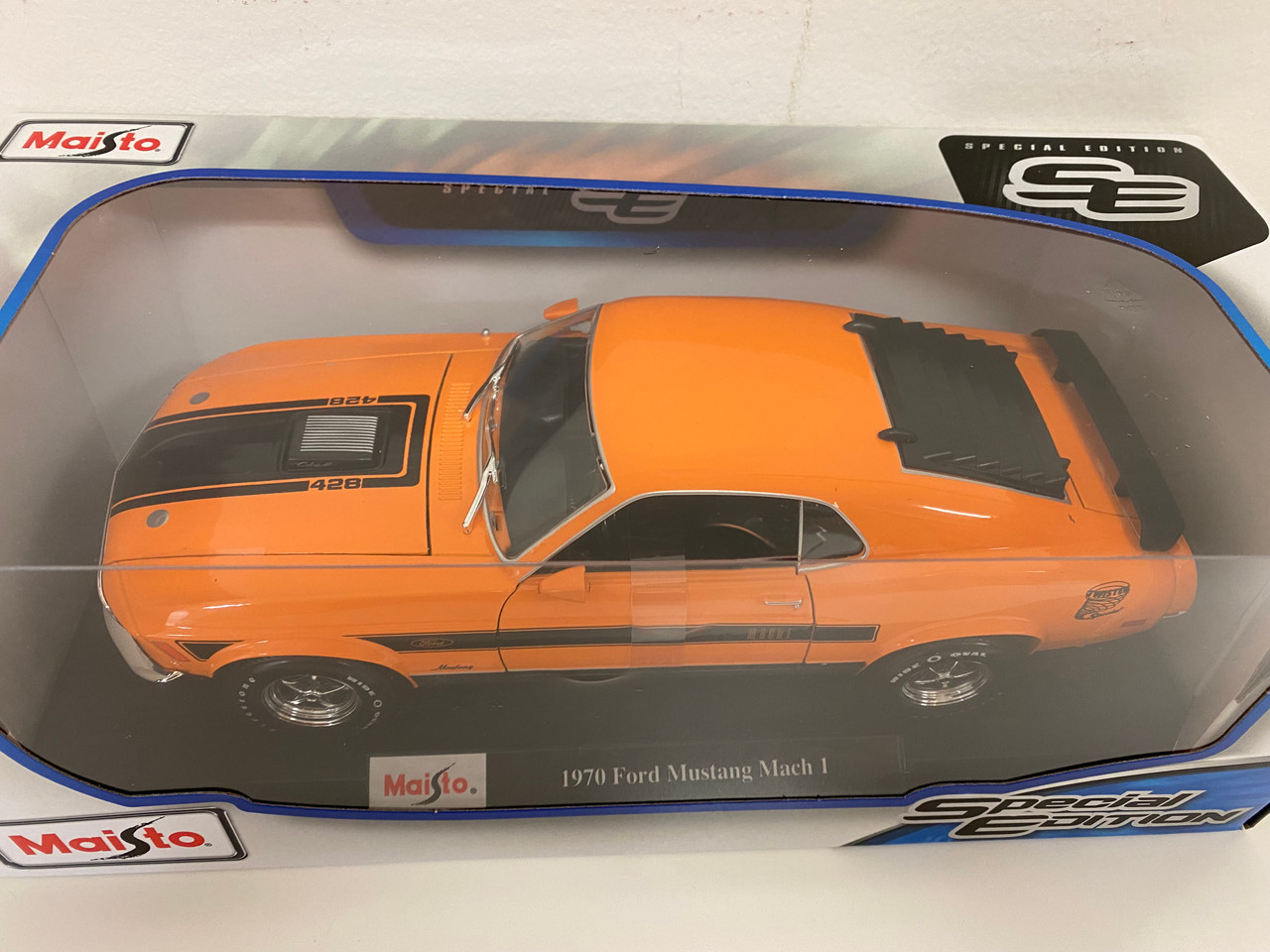 1/18 Maisto 1970 Ford Mustang Mach 1 Mach I (Orange) Diecast
