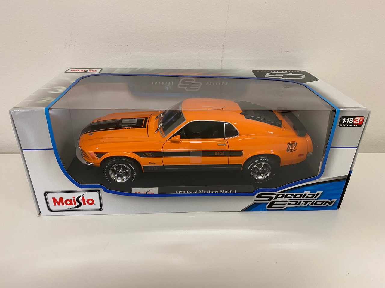 1/18 Maisto 1970 Ford Mustang Mach 1 Mach I (Orange) Diecast