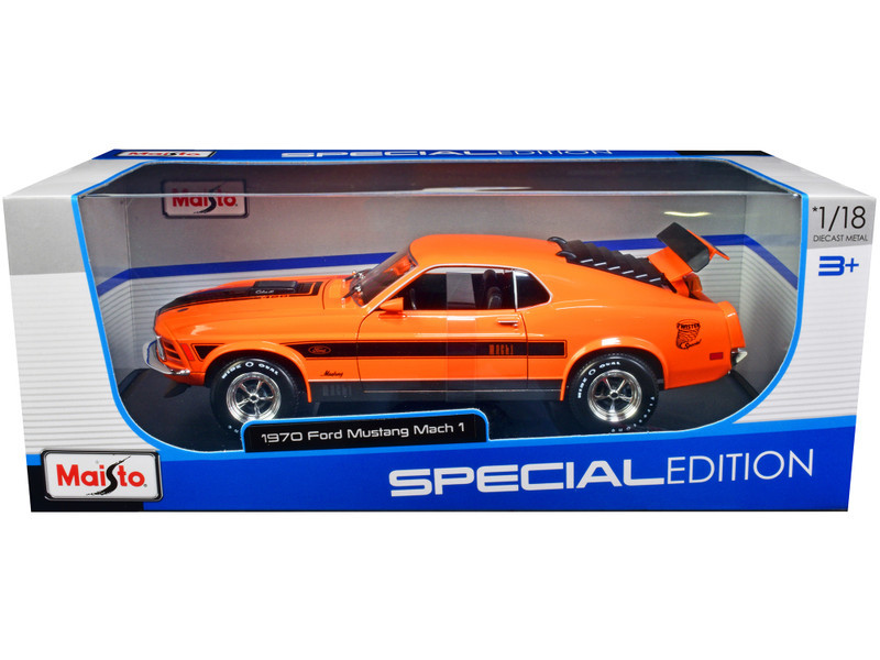 1/18 Maisto 1970 Ford Mustang Mach 1 Mach I (Orange) Diecast Car