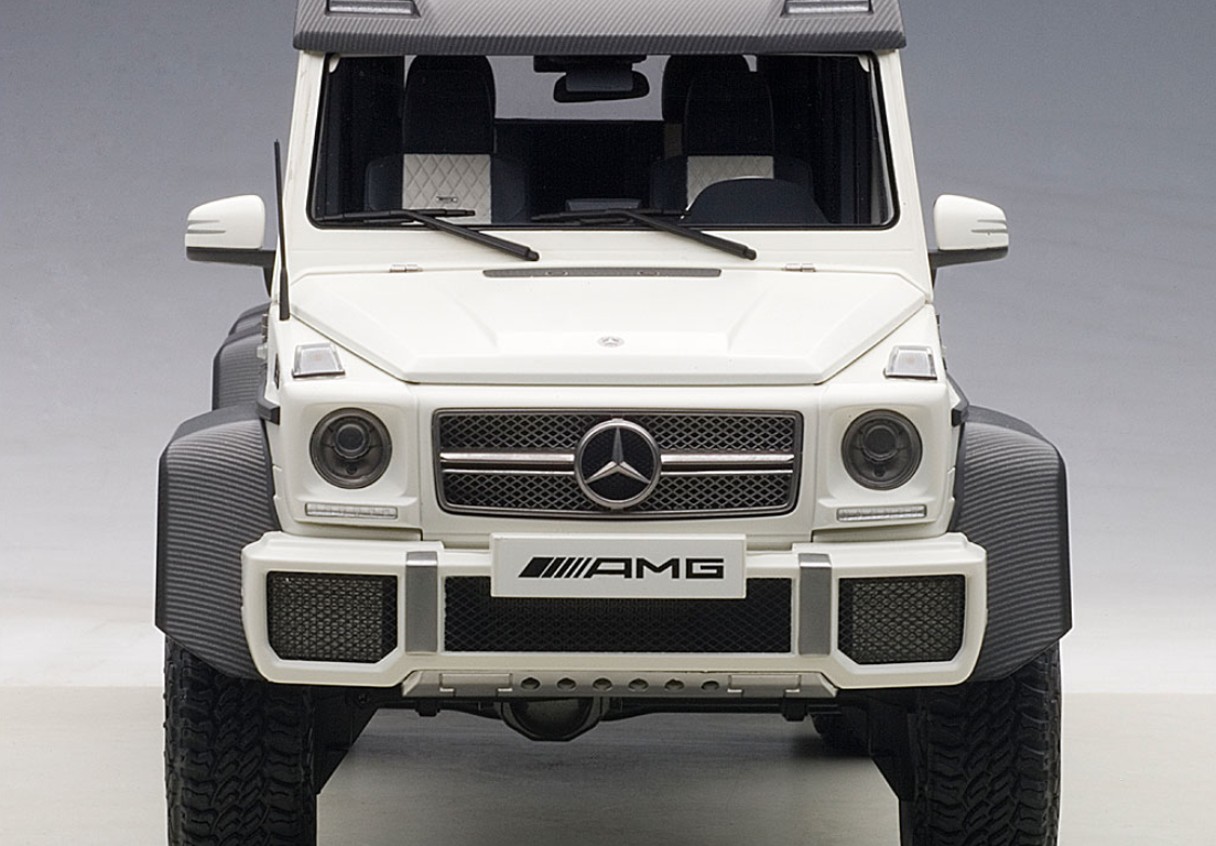 118 Autoart Mercedes Benz Mb G63 Amg 6x6 Matt White Diecast Car Model 76303