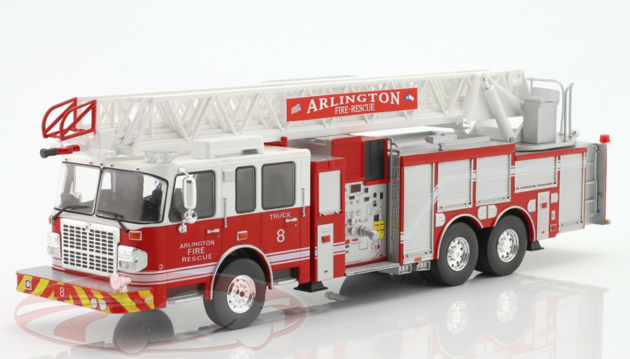 1/43 Ixo 2015 Smeal 105 Aerial Ladder Fire Department Arlington Car Model