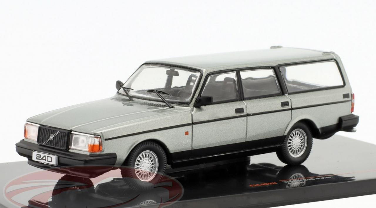 1/43 Ixo 1988 Volvo 240 Polar (Grey Metallic) Car Model