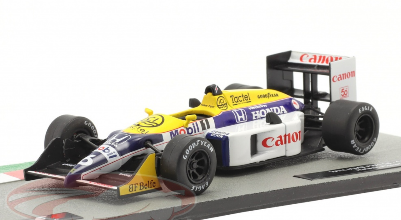 1/43 Altaya 1987 Nelson Piquet Williams FW11B #6 Formula 1 World Champion Car Model