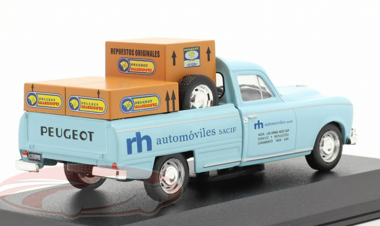 1/43 Altaya 1967 Peugeot T4B Pick-Up RH Automotores (Light Blue) Car Model