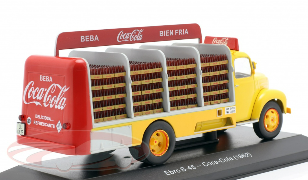 1/43 Altaya 1962 Ebro B-45 Truck Coca-Cola (Yellow) Car Model