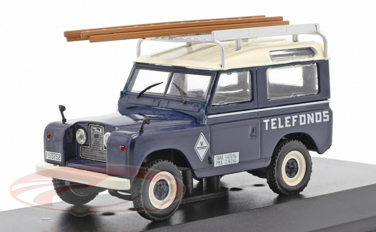 1/43 Altaya 1989 Land Rover Santana 88 Telefonica (Blue) Car Model