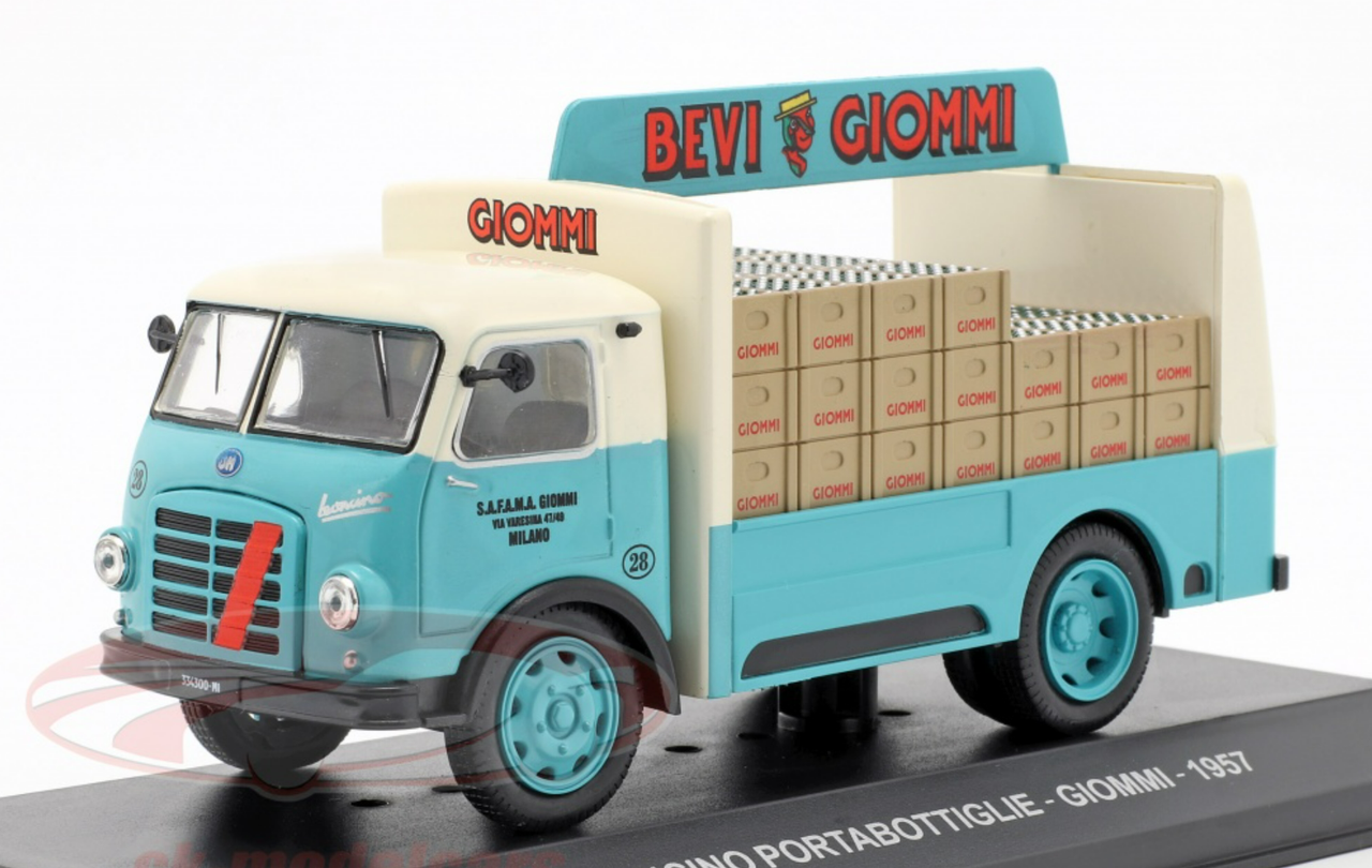 1/43 Altaya 1957 OM Leoncino Van Giommi (Turquoise Blue) Car Model