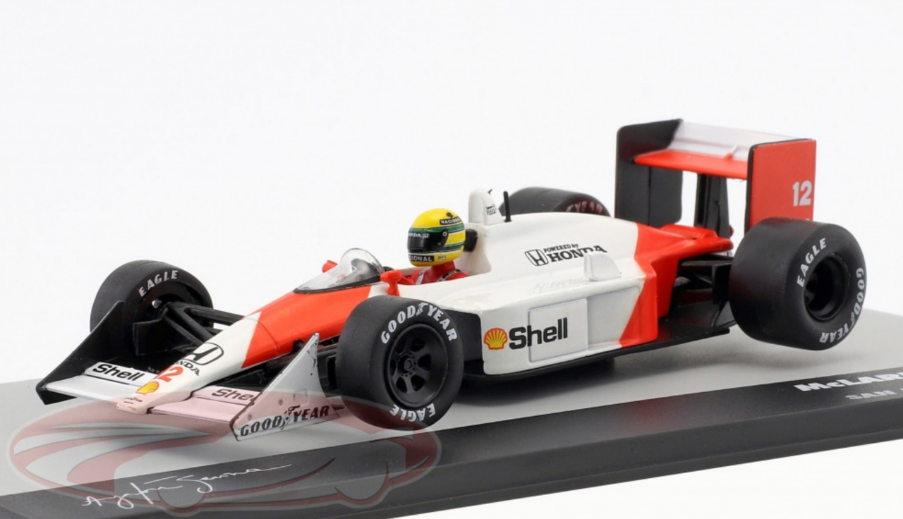 1/43 Altaya 1988 Ayrton Senna McLaren MP4/4 #12 Winner San Marino GP Formula 1 Car Model