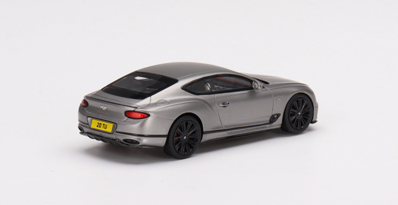 1/43 TSM Model Bentley Continental GT Speed 2022 Light Grey Satin Resin Car Model