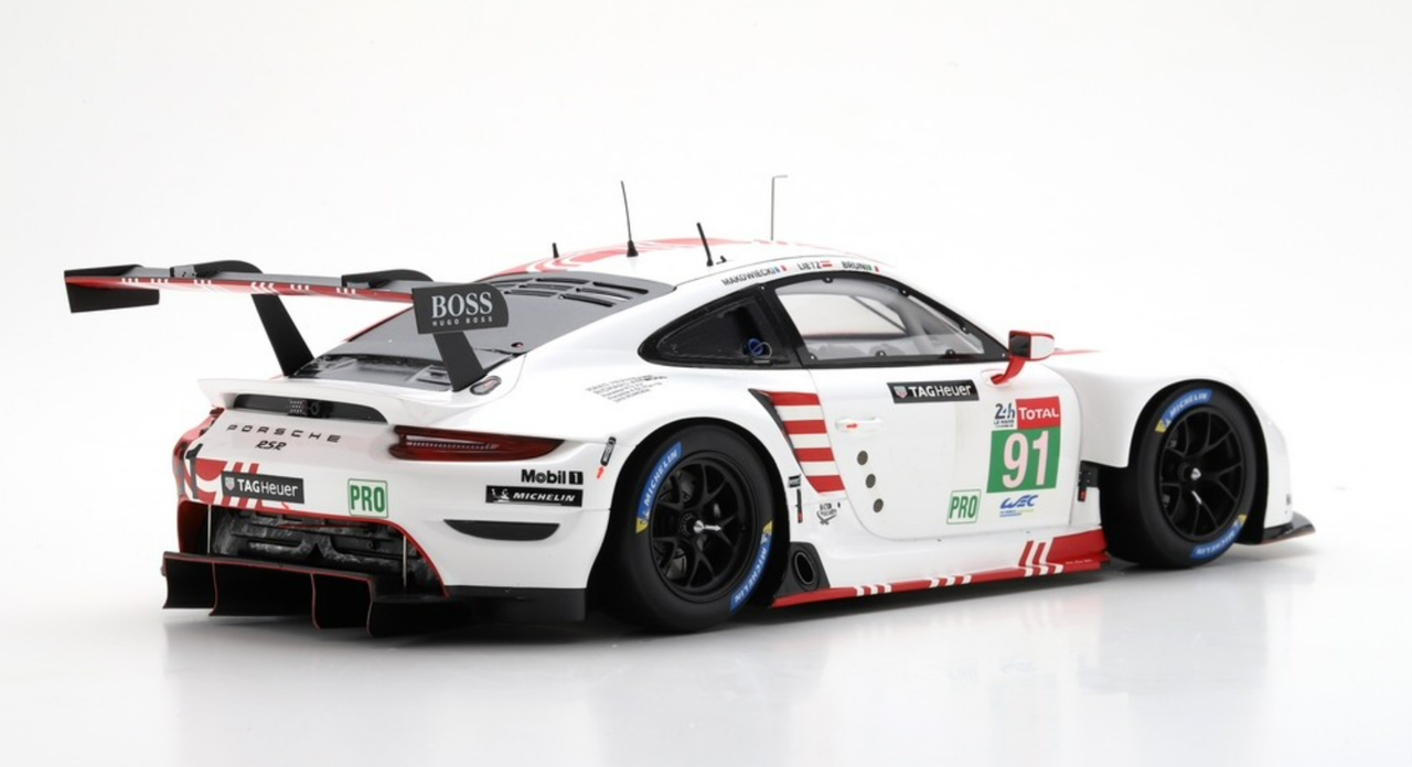 1/18 Spark 2020 Porsche 911 RSR #91 LMGTE Pro 24h LeMans Porsche GT Team Gianmaria Bruni, Richard Lietz, Frédéric Makowiecki Car Model