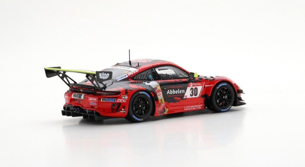 1/43 Spark 2020 Porsche 911 GT3 R #30 24h Nürburgring Frikadelli Racing Team Klaus Abbelen, N. Siedler, Alex Müller, Robert Renauer Car Model