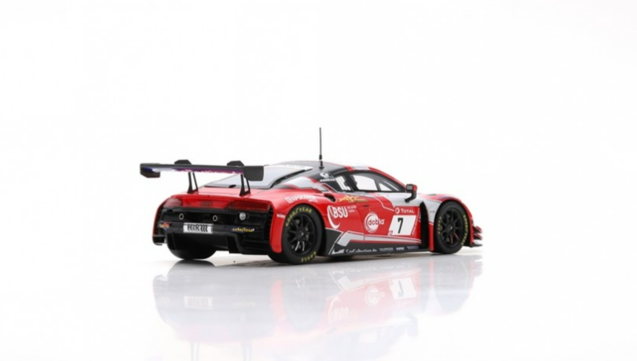 1/43 Spark 2020 Audi R8 LMS GT3 #7 2nd Pro-AM Class 24h Nürburgring Car Collection Motorsport Milan Dontje, P. Niederhauser, M.D. Ortmann Car Model