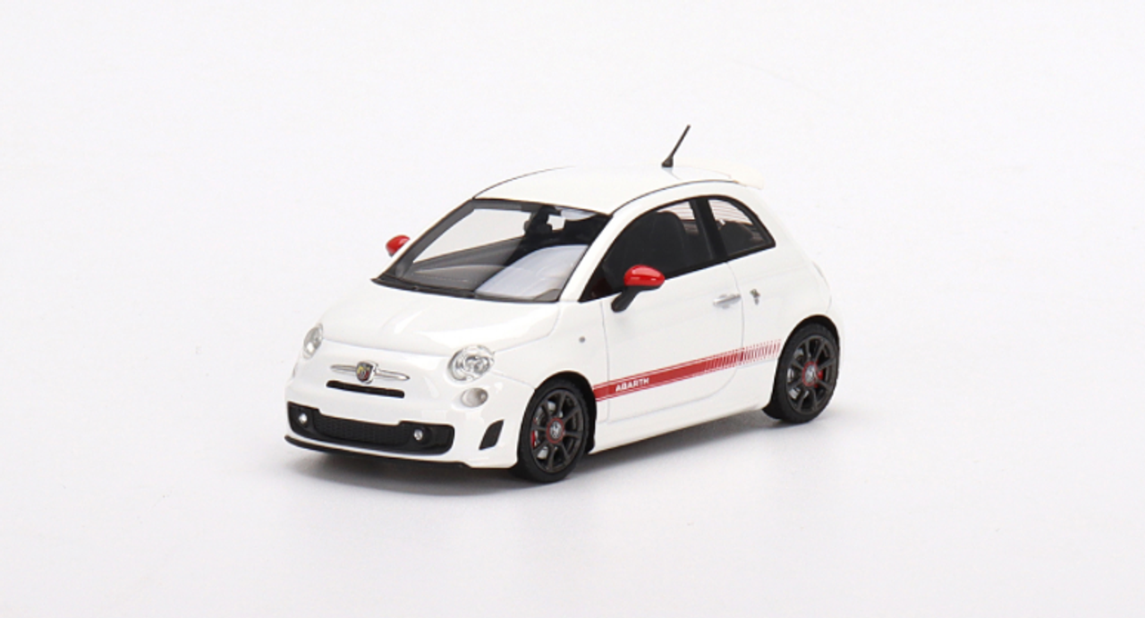 1/43 TSM Model Abarth 595 Gara White Resin Car Model