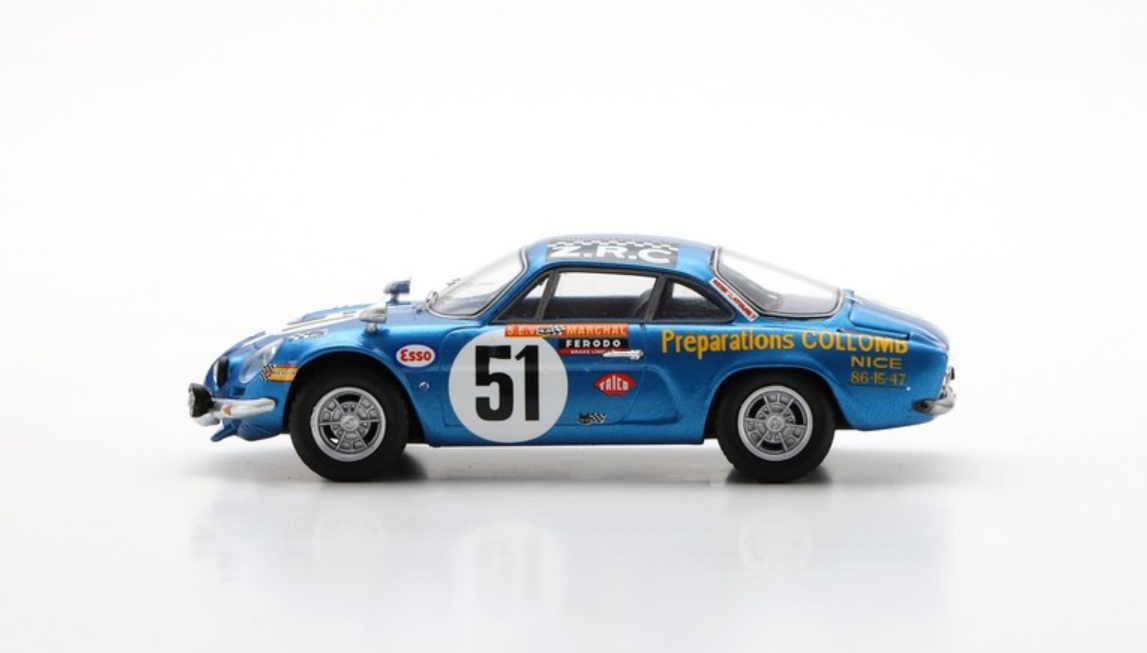 Modèle réduit Renault Alpine A110 N°51 24h Le Mans 1968 B. Collomb - F