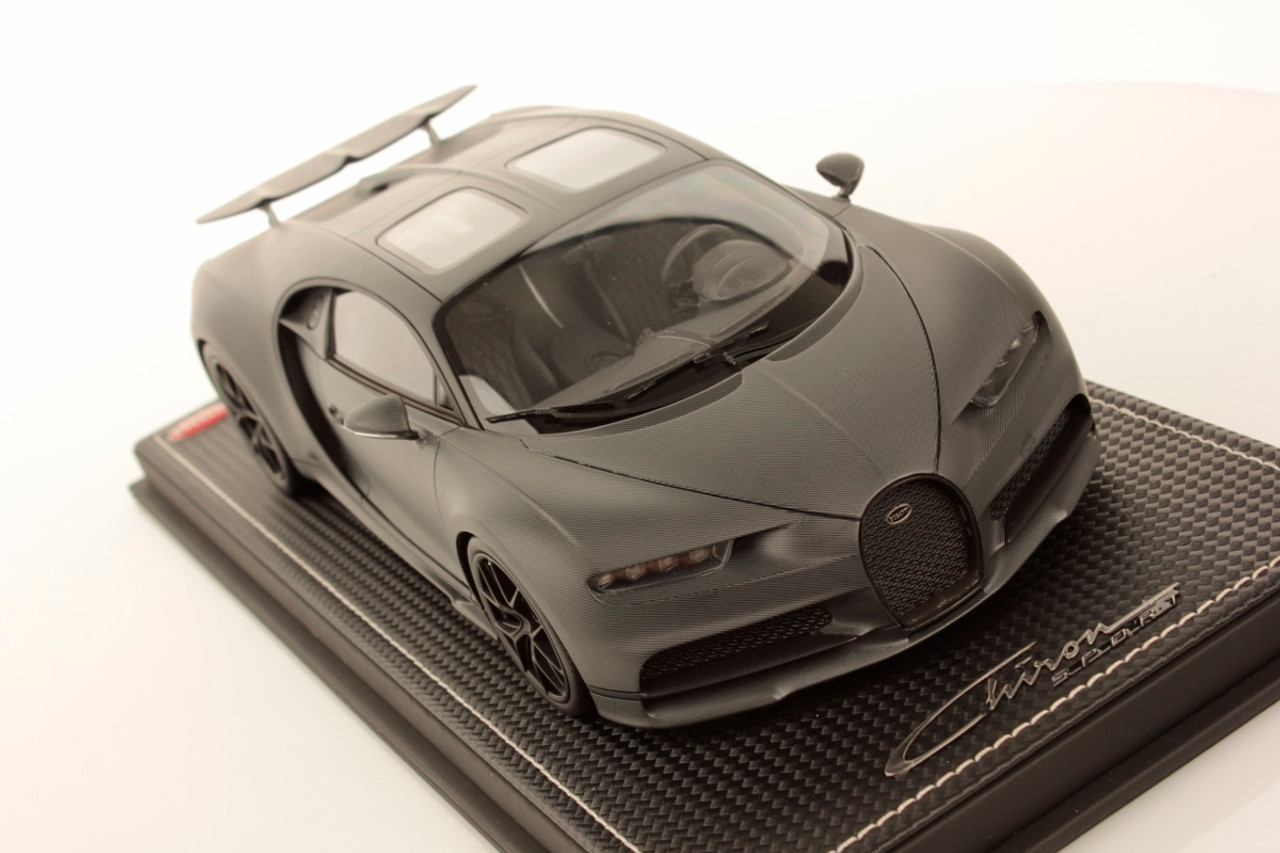 1/18 MR Collection Bugatti Chiron Sport Noire (Matte Black Carbon Fiber) Resin Car Model Limited 99 Pieces