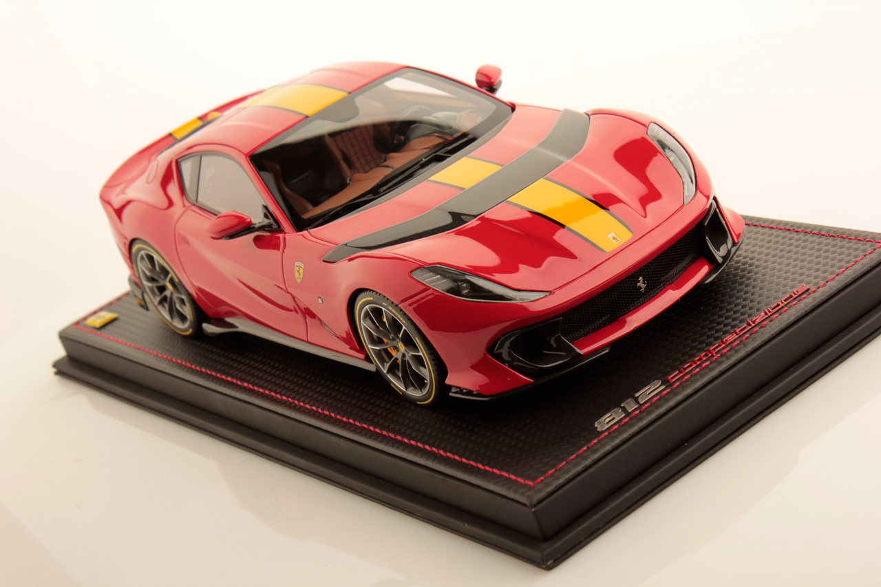 1/18 MR Collection Ferrari 812 Competizione (Rosso Corsa Red with Yellow  Livery) Resin Car Model