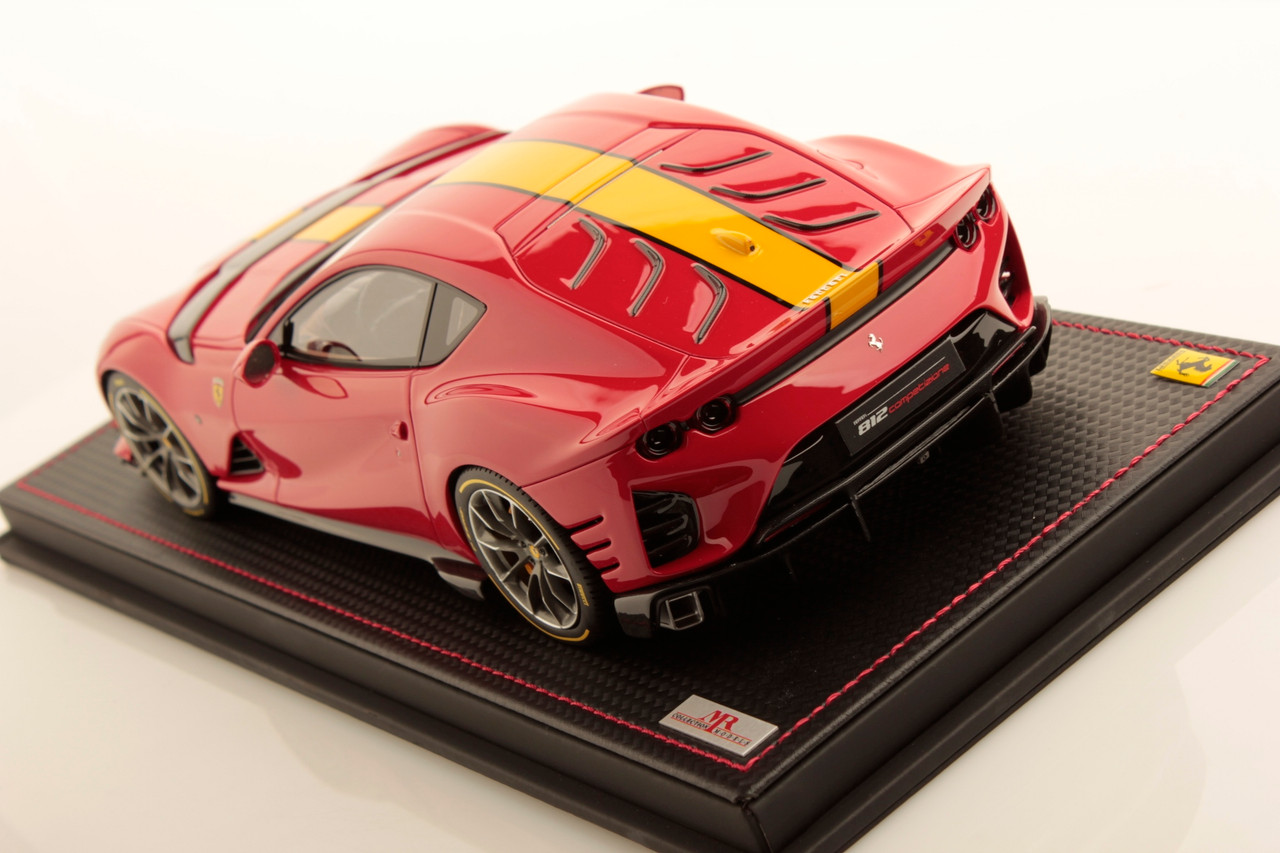 1/18 MR Collection Ferrari 812 Competizione (Rosso Corsa Red with Yellow  Livery) Resin Car Model