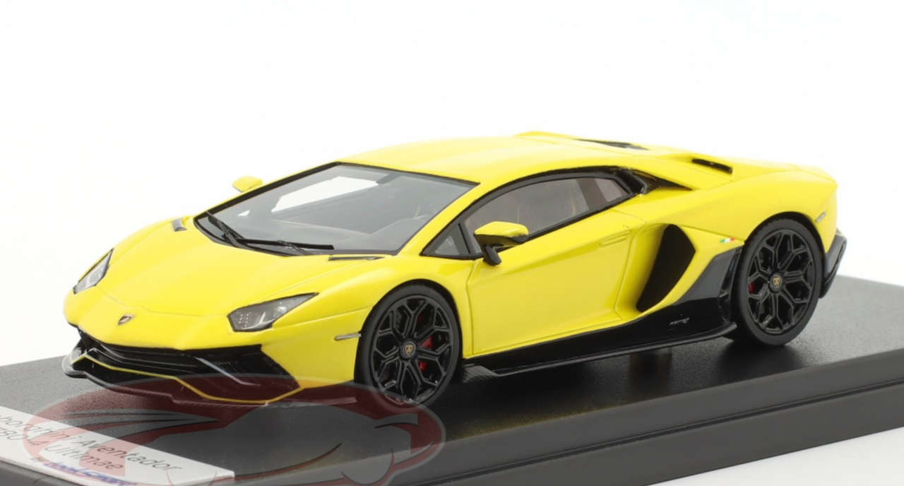 1/43 Looksmart 2021 Lamborghini Aventador LP780-4 Ultimae (Belenus Yellow) Car Model