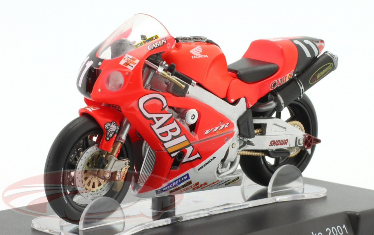 1/18 Altaya 2001 Valentino Rossi Honda VTR 1000 #11 Winner 8h Suzuka MotoGP World Champion Motorcycle Model