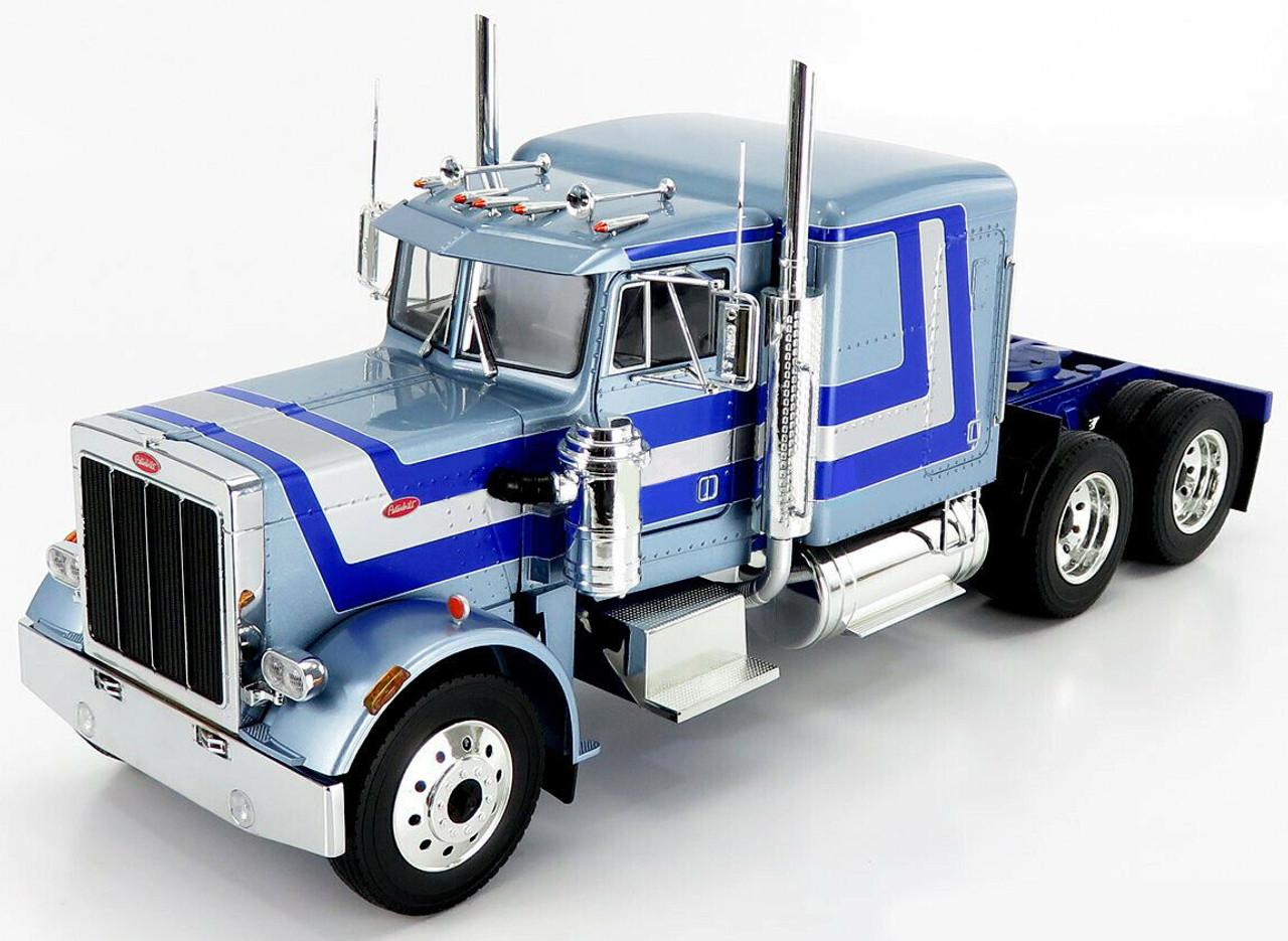 1/18 Road Kings 1967 Peterbilt 359 (Silver & Blue) Diecast Car Model