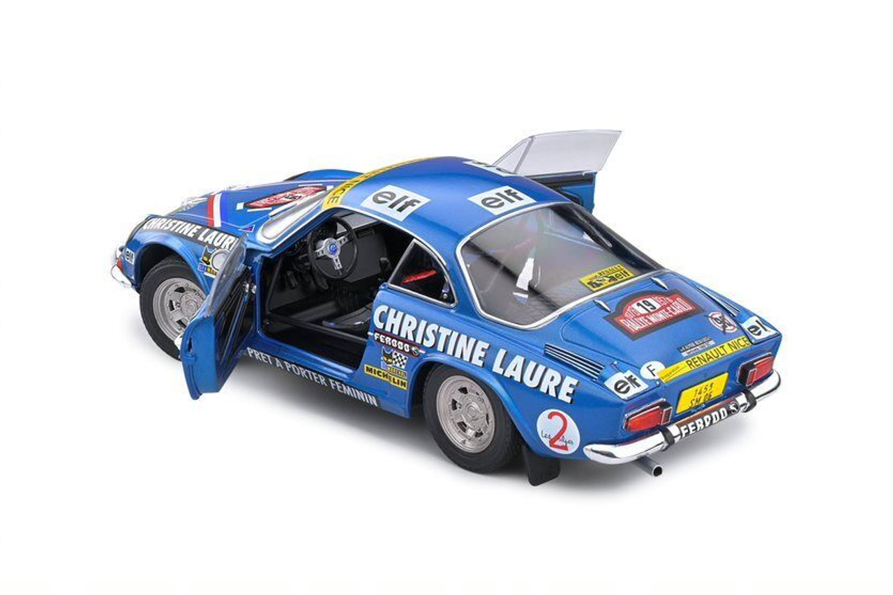 1/18 Solido 1976 Renault Alpine A110 1600S #19 Rallye Monte Carlo Michèle  Mouton