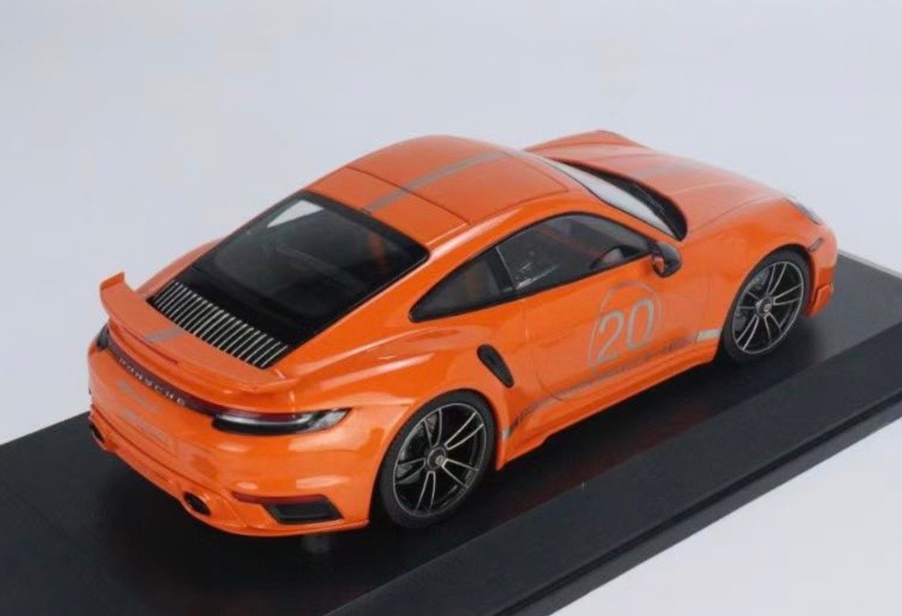1/18 Minichamps 2021 911 (992) Turbo S Coupe Sport Design (Orange) Diecast Car Model