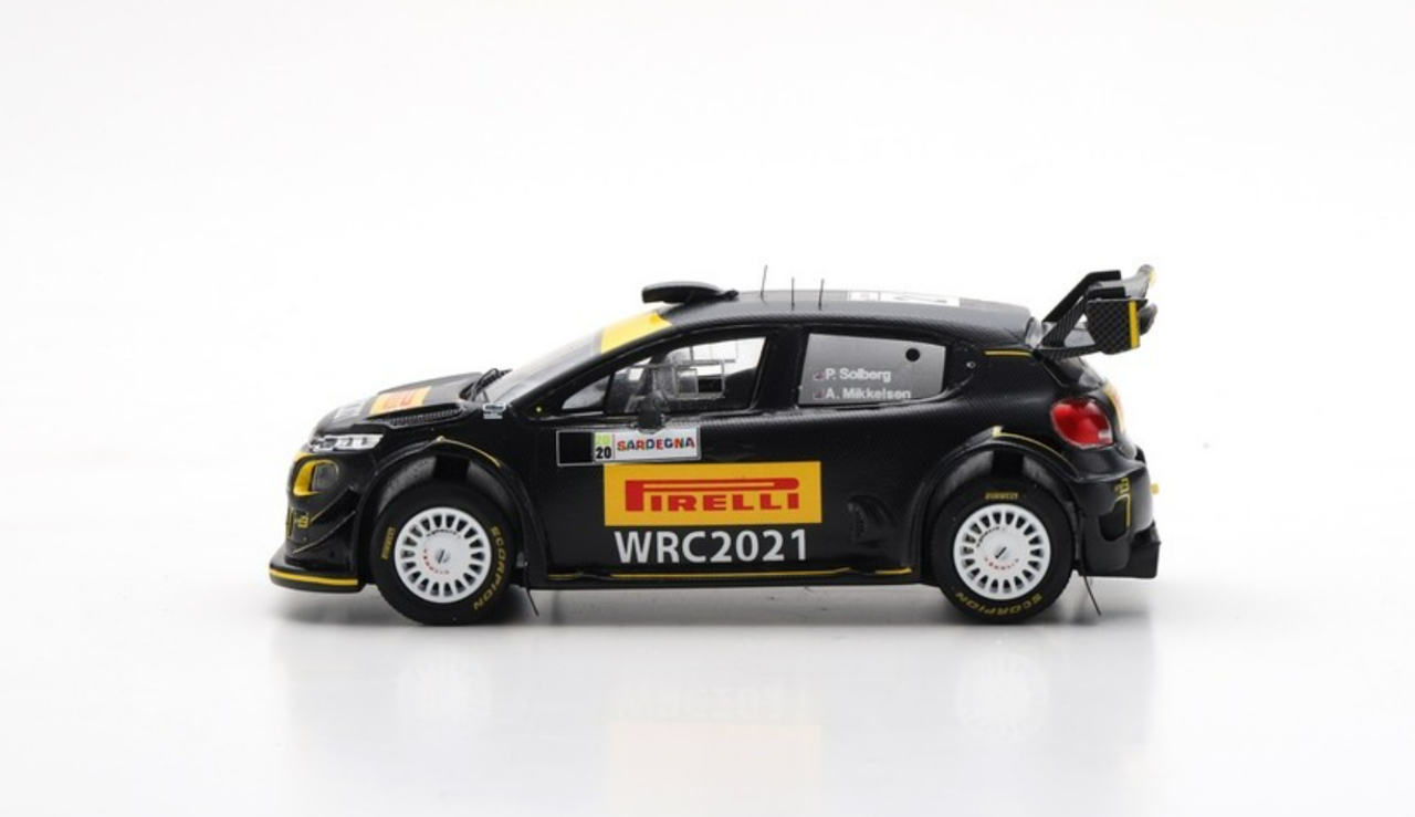 1/43 Spark 2020 Citroen C3 WRC #21 Rally Sardegna Petter Solberg, Andreas Mikkelsen Car Model
