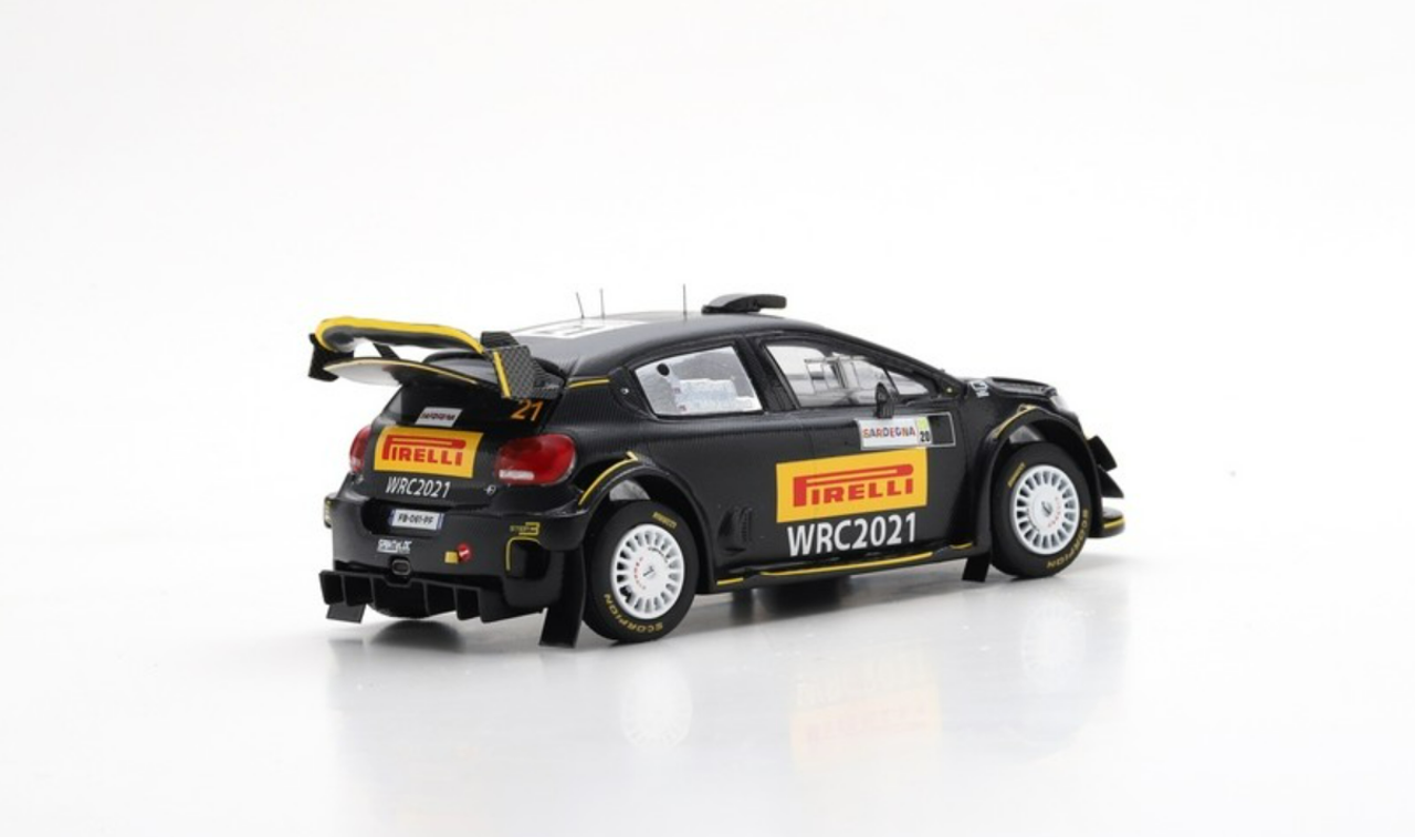 1/43 Spark 2020 Citroen C3 WRC #21 Rally Sardegna Petter Solberg, Andreas Mikkelsen Car Model