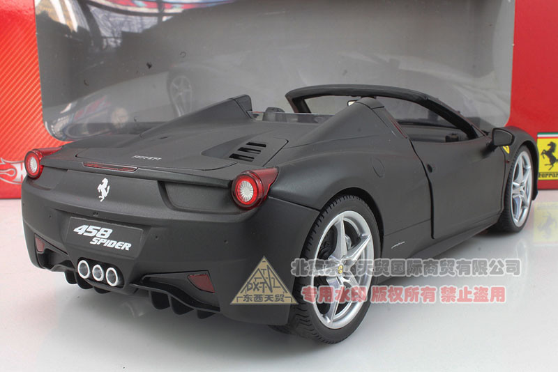 1/18 Hot Wheels Hotwheels Ferrari 458 Italia Spider (Black