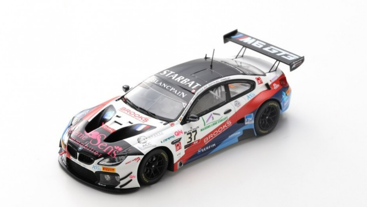 1/43 Spark 2019 BMW M6 GT3 #37 24h Spa 3Y Technology Philippe Bourgeois, Jean-Paul Buffin, Philippe Haezebrouck, Gilles Vannelet Car Model