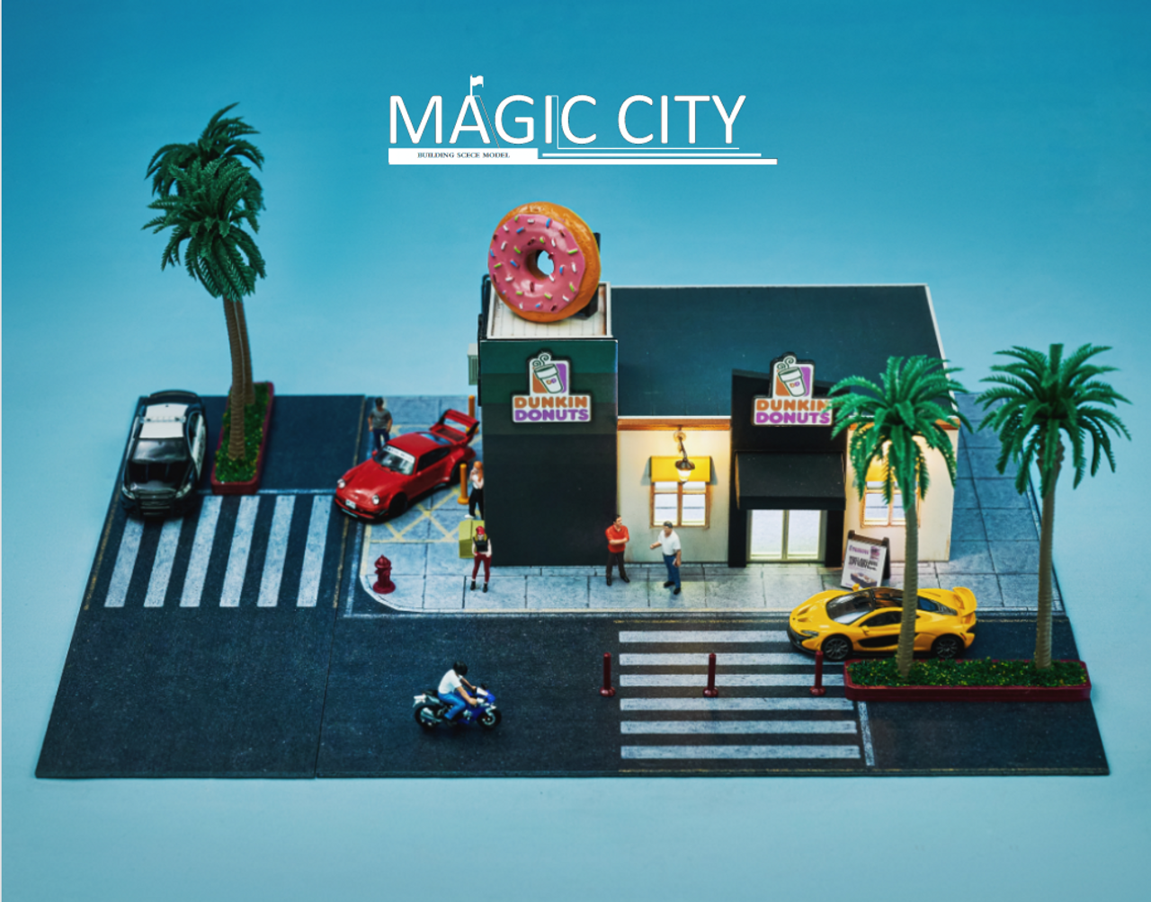 1/64 Magic City DUNKIN DONUTS Diorama (car models & figures NOT included)