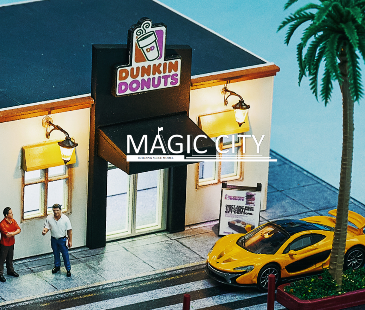 1/64 Magic City DUNKIN DONUTS Diorama (car models & figures NOT included)