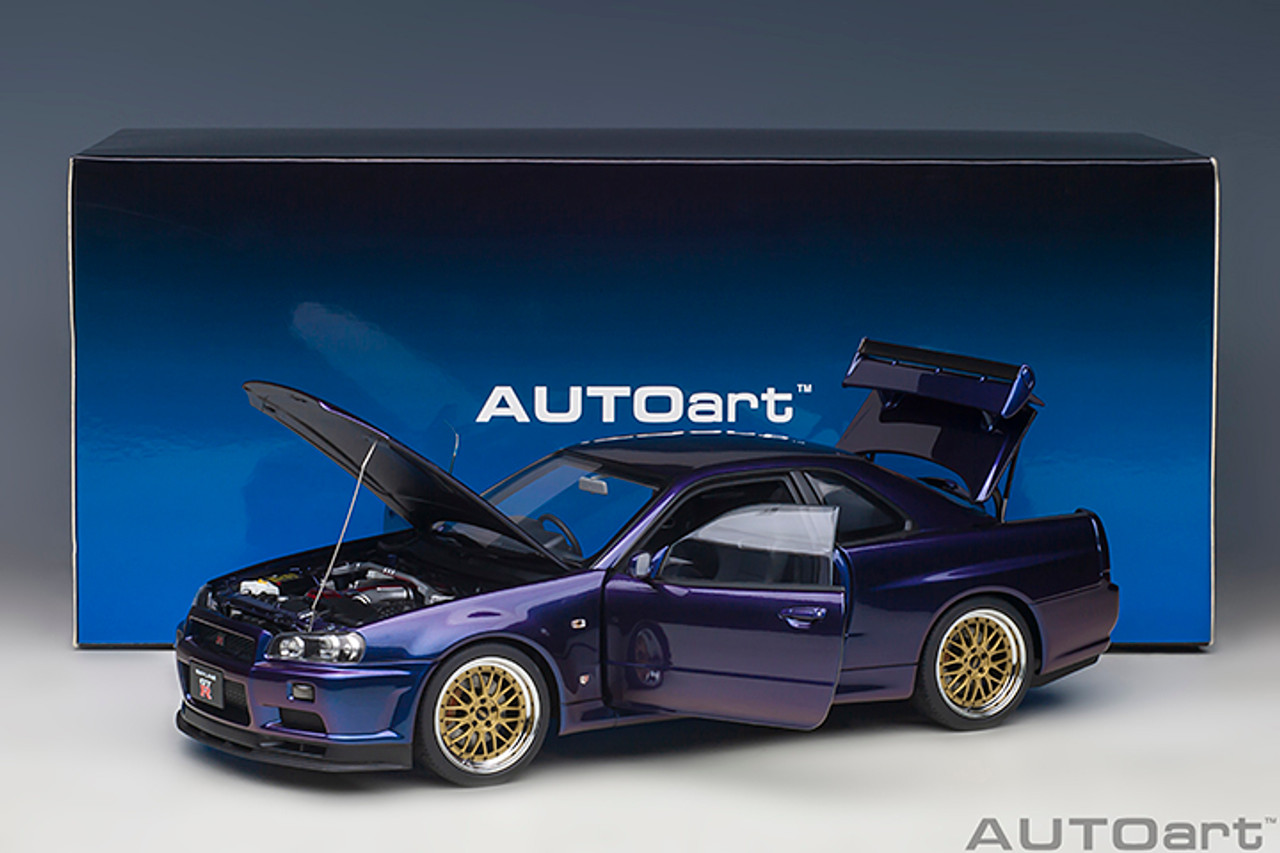 1/18 AUTOart Nissan Skyline GT-R GTR R34 V-Spec II with BBS LM 