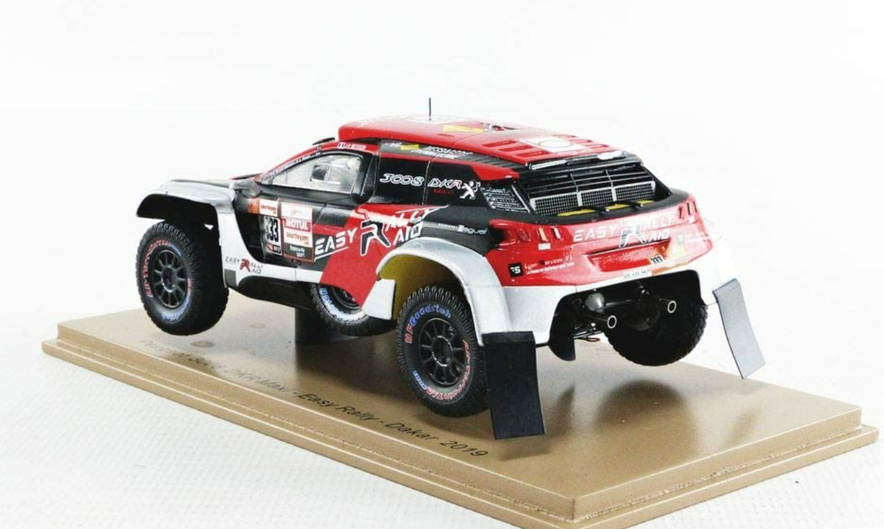 1/43 Spark 2019 Peugeot 3008 DKR Maxi #333 Rallye Dakar Easy Jean-Pascal Besson, Jean Brucy Car Model