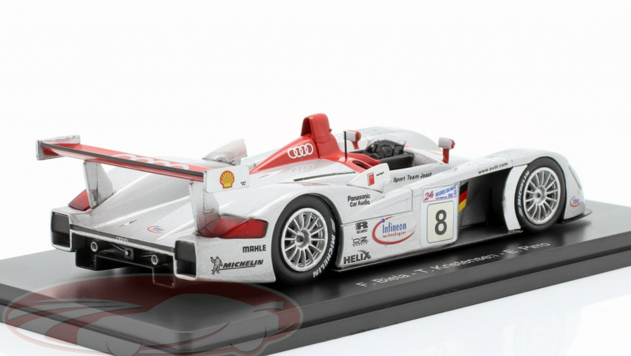 1/43 Spark 2000 Audi R8 #8 Winner 24h LeMans Audi Sport Team Joest Tom  Kristensen, Emanuele Pirro, Frank Biela Car Model